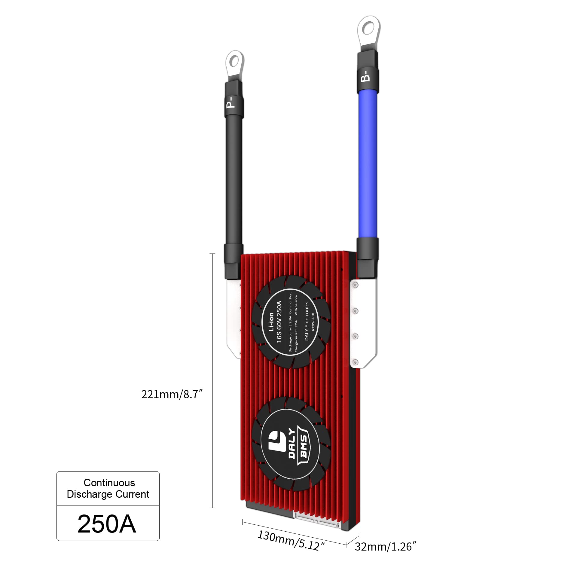 Amazon.com: DALY BMS Li-ion 16S 60V 250A with Balance Wire and 