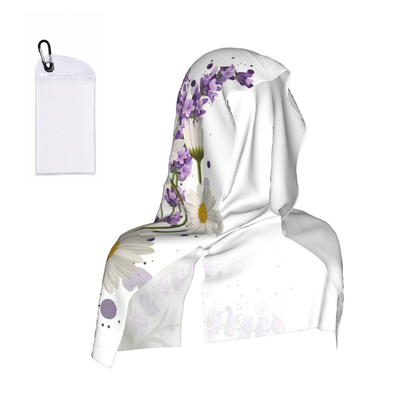 ZYJHYY Lavender And Daisies Print Unisex Swimming Towel Practical Camping Towel Skin-Friendly Cooling Towel For Workout Training