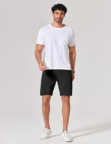 Miniatura 2 de COOFANDY Pantalones cortos de golf híbridos casuales para hombre, 9 pulgadas, elásticos, ligeros, de secado rápido, para verano, senderismo, viajes,