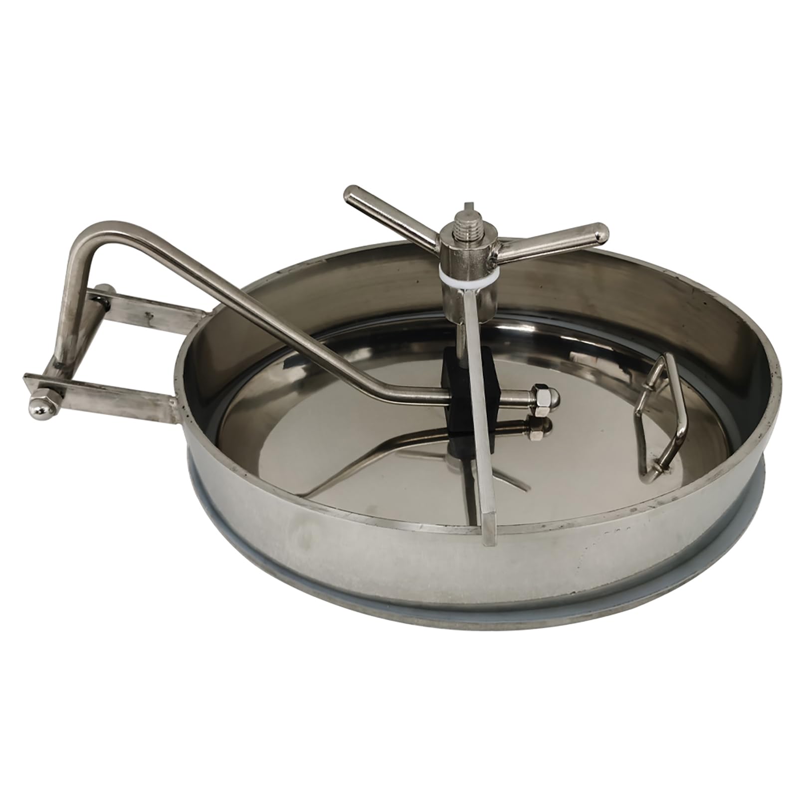 WYDDDARY 16.93''x12.99''/430x330mm 304 Stainless Steel Oval Manway Inward Opening Ellipse Manhole Cover Tank Oval Manway Door