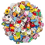 URSDX 30/50/100-Piece Cartoon Random Shoe Accessory Set - Fashionable, Cool, and Cute Styles - PVC Material - Suitable for Decorating Sandals and Shoes (100)