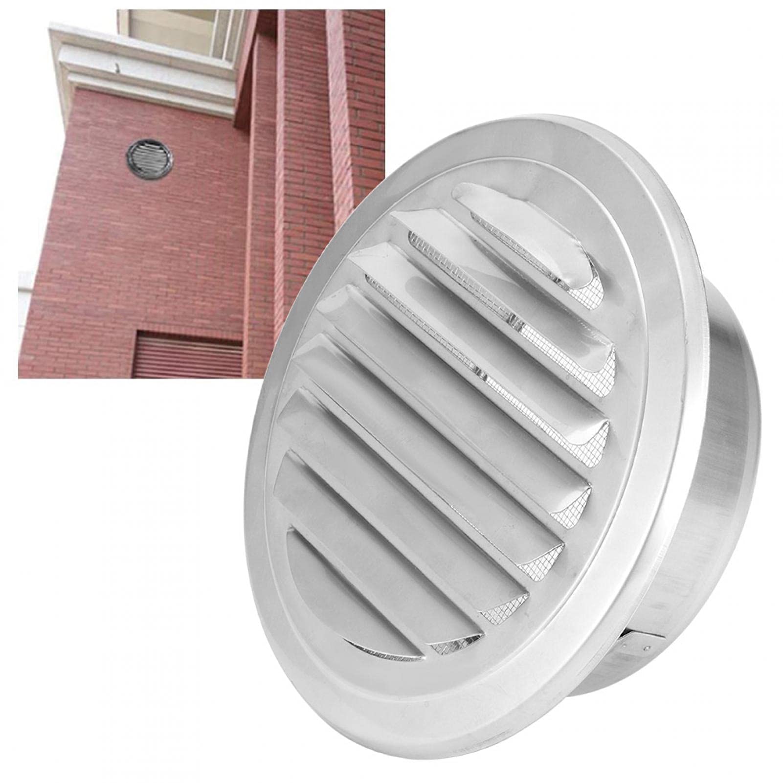Edelstahl Lüftungsgitter 125 Mm – Wind- & Insektendicht Für Dunstabzugshauben & Ventilatoren