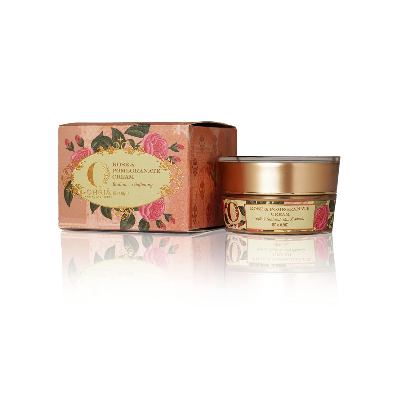 - Ayurveda Rose & Pomegranate Face Cream | Brightening & Softening Moisturizer with Almond, Ashwagandha & Wheat Germ Oil | Nourishing Skincare for All Skin Types – 15g