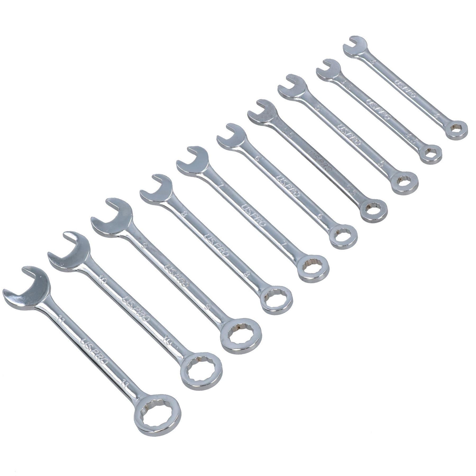 10pc Mini Equal Combination Spanner Set 4-11mm Micro Wrench Metric