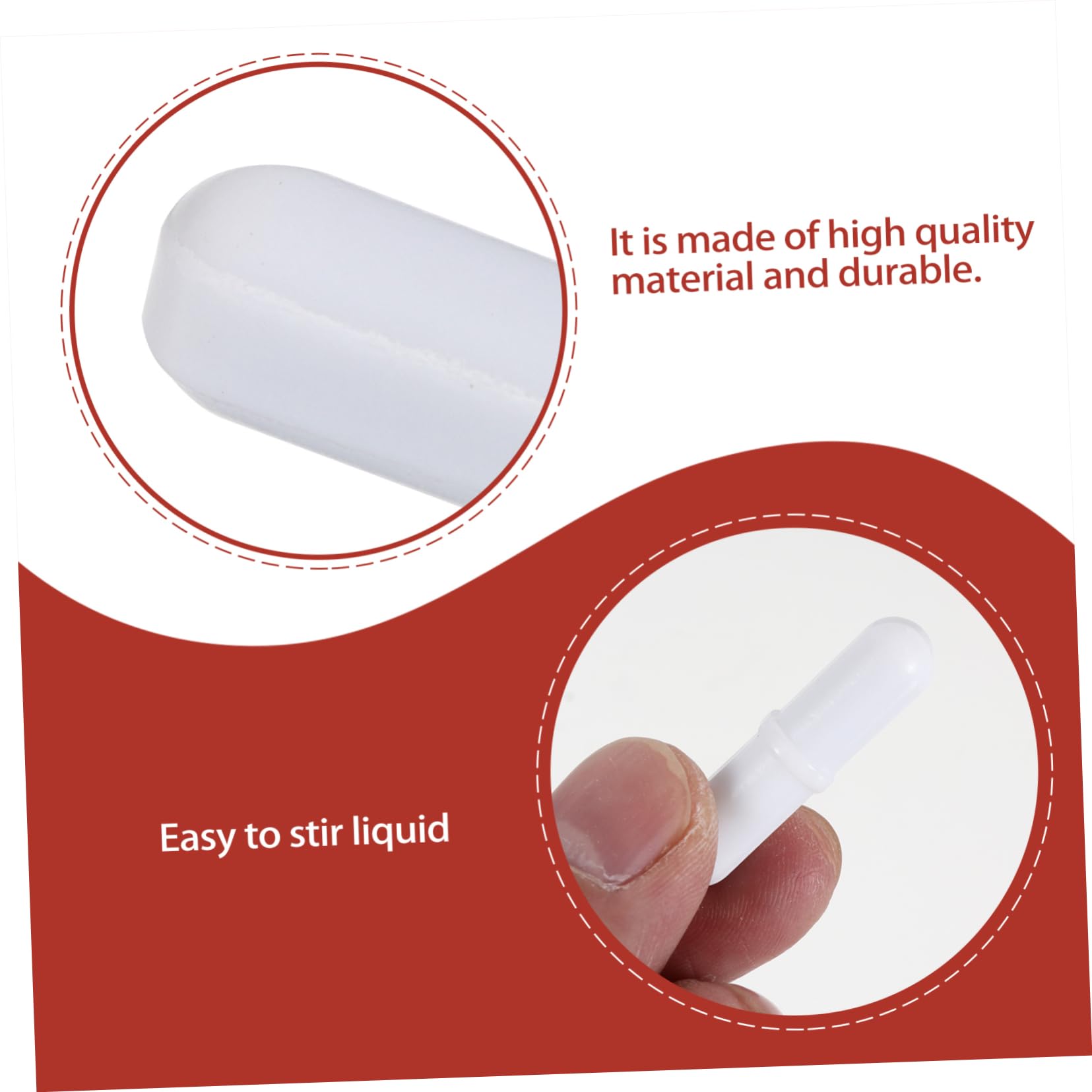 ULTECHNOVO 50pièces Barres De Stirring Magnétiques Ptfe Tiges Agitation Pour Laboratoire Résistantes Température Jusqu