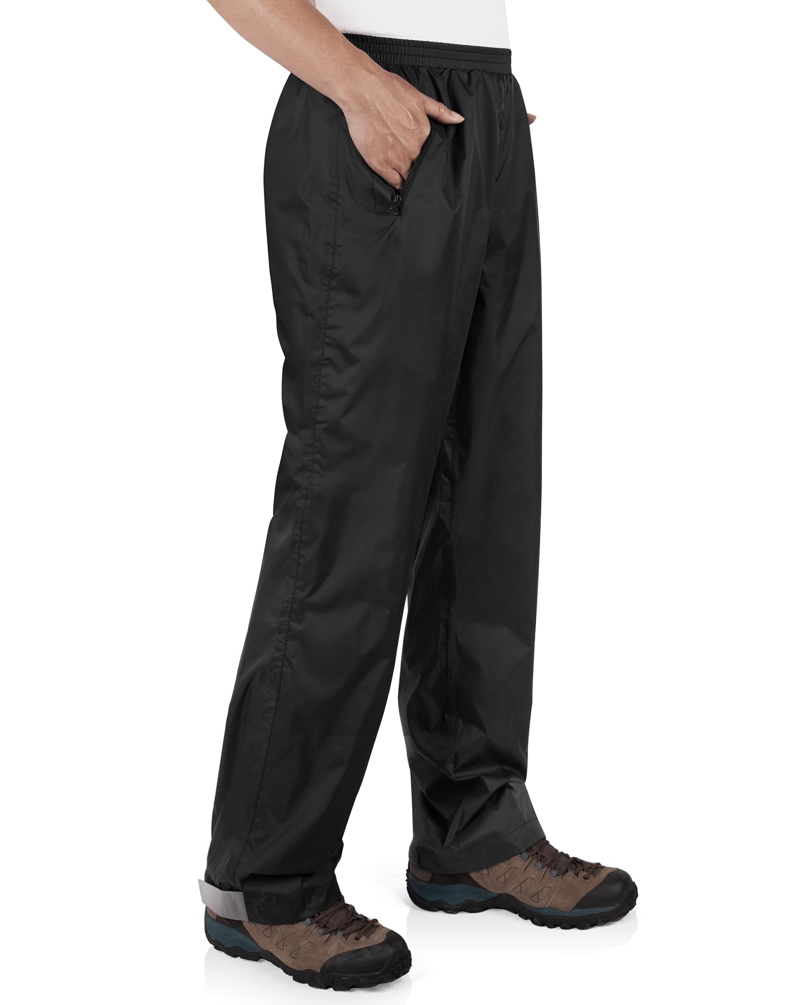 33,000ft Pantalones de lluvia plegables para hombre, impermeables, ligeros, resistentes al viento, reflectantes, para senderismo, golf, pesca al aire libre
