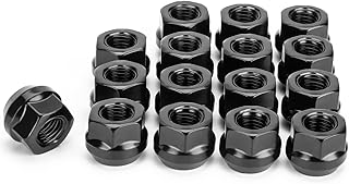 KSP PERFORMANCE KSP M12x1.5 Open End Acorn Bulge Wheel Lug Nuts, 16PCS 17mm Hex 0.6''(16mm) Height Nut for ATVs Honda Polaris Ranger 900 1000 XP RZR Red (8N031P)