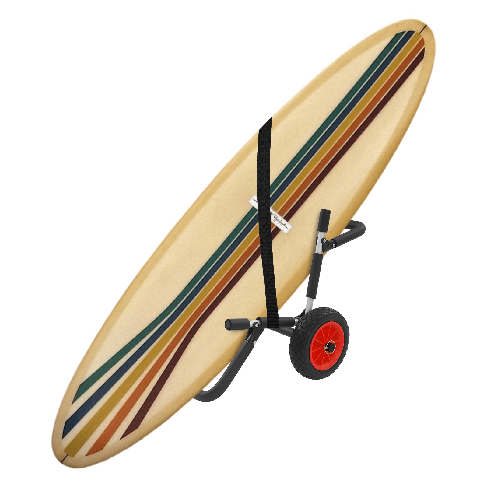 SUP wózek transportowy, udźwig 80 kg, wózek do transportu kajaków na 2 kajaki lub SUP, z pasami bezpieczeństwa