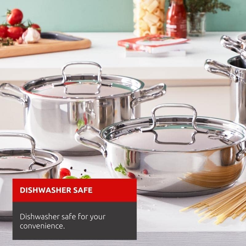 Lagostina Sfiziosa Set di Pentole Induzione, Gas e Forno in Acciaio Inox 18/10, 24 Pezzi, Fondo Lagoseal Plus, con 5 Casseruole, 3 Pentole, Bollilatte, 8 Coperchi, 7 Utensili Cucina - immagine 6