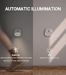 Capteur de mouvement lumière de nuit - LYRIDZ Mini Lampes de nuit rechargeables Dimmable 1-20LM Capteur de mouvement lumière de nuit idéal pour chambre, cuisine, hall, armoire, placard, blanc froid, paquet de 3