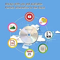 Vista 3 de Optical Quantum OQBDRDL06LT-10 6X 50 GB BD-R DL Blu-Ray Logotipo Grabable de Doble Capa Top 10-Disc Husillo