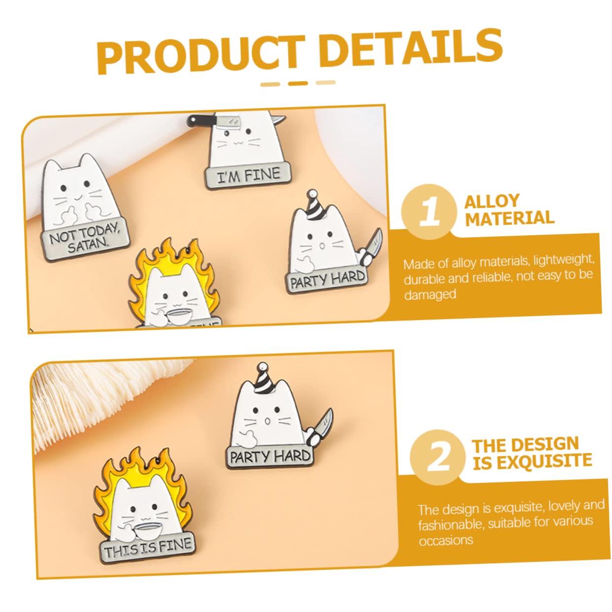 SHERCHPRY 30stücke Katzen Broschen Aus Legierung Süße Cartoon-anstecknadeln Für Damen Kleidung Accessoires Für Halloween Geburtstage Und Feiertage