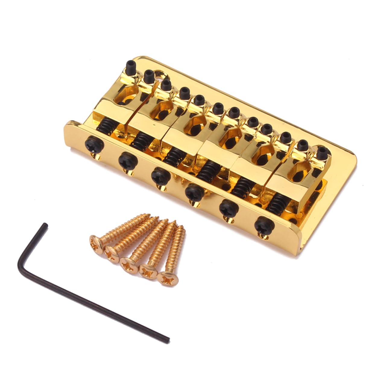 Toddmomy Fixed Bridge for 6 String Guitar Ga809 Lap Steel Guitar Parts Saddle Replacement for Musical Instrument