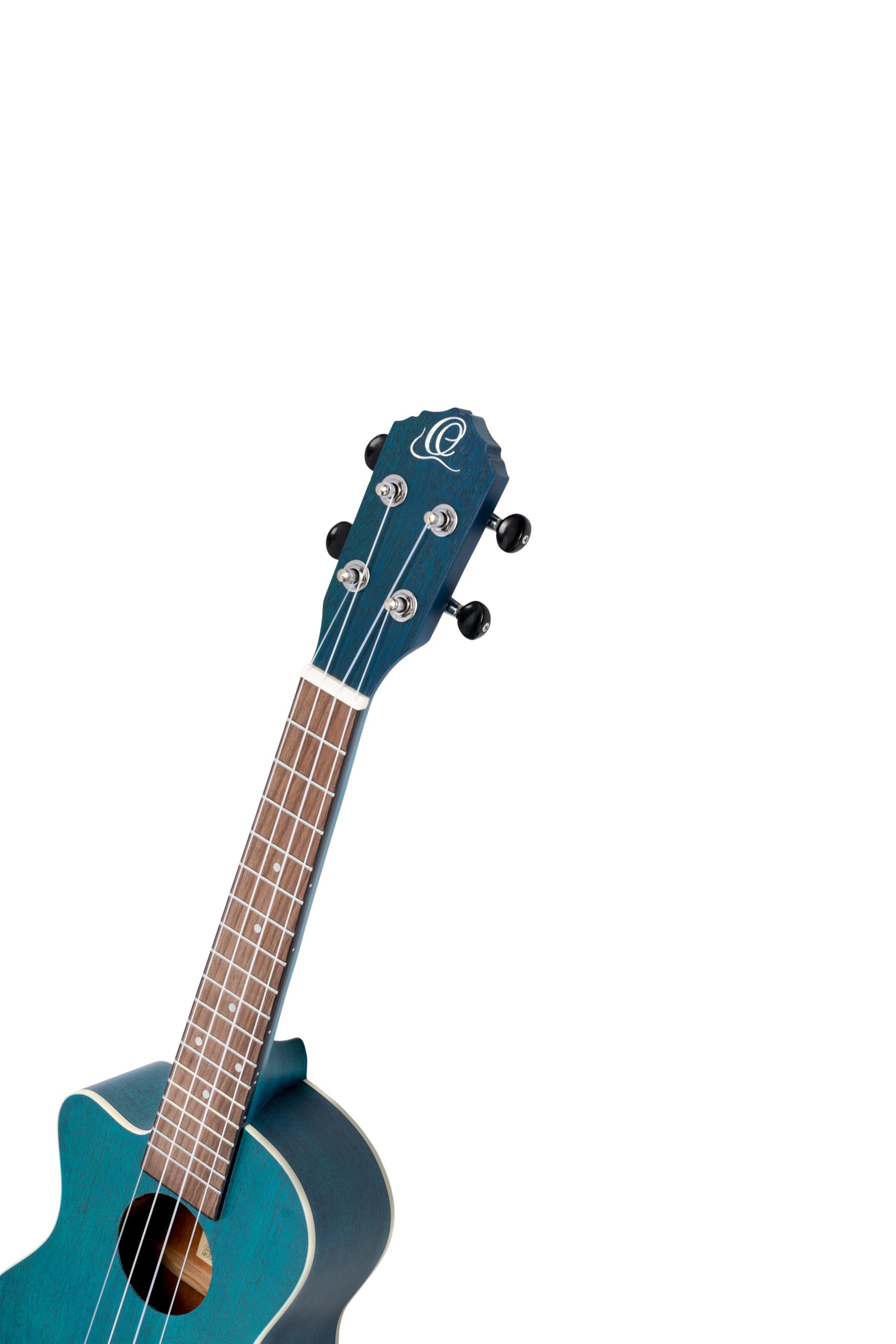 Ortega Guitars Ukulele Koncertowe Leworęczne – Elektro-akustyczne – Seria Earth – z Wycięciem – Okoume, Kolor Morski (RUOCEAN-CE-L)