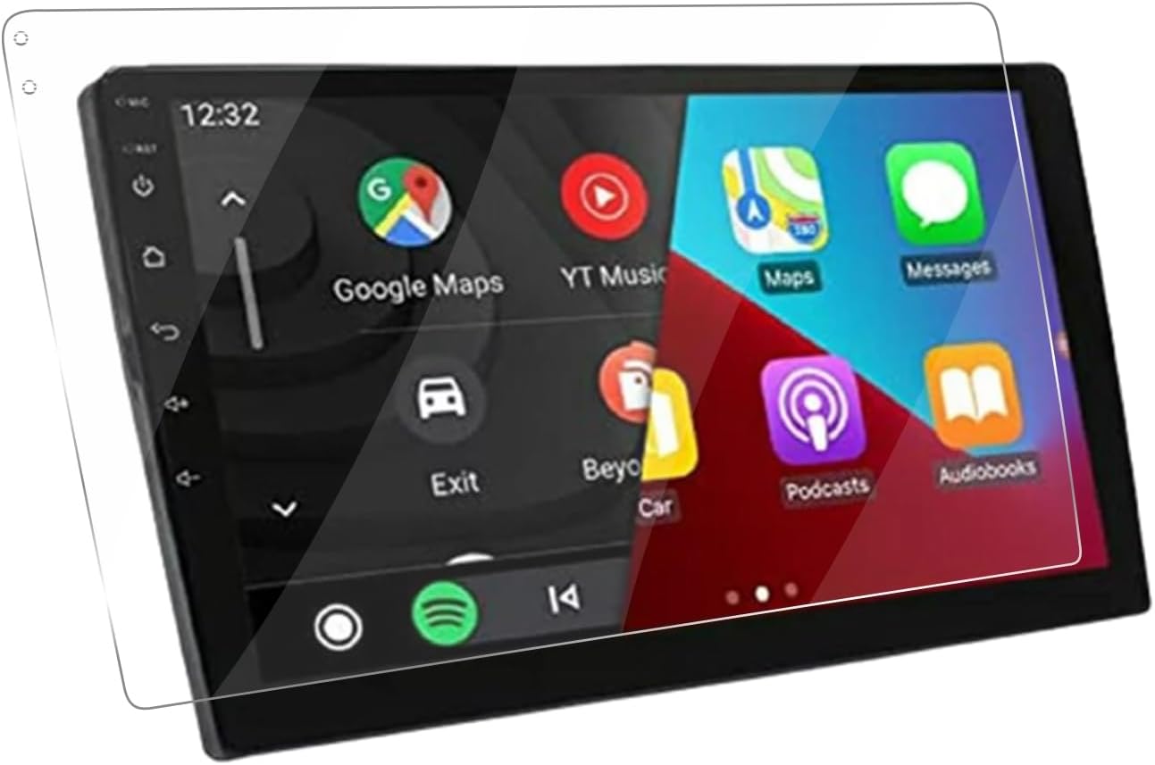 Wisely Glass Full Screen Protector Screen Guard For 9 Inch Android Car Stereo Touch Display Protector For Navigation System, Easy Installation Kit, Hd Clear, Full Cover (9-Inch)