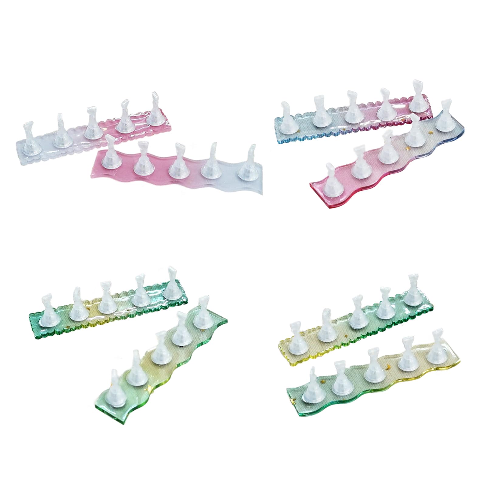 KADS Nagel-Tip-Ständer Aus Kunststoff + 100 Übungsnägel – Display-Halter Für Nail Art Praxis, Ideal Für Gel & Acryl