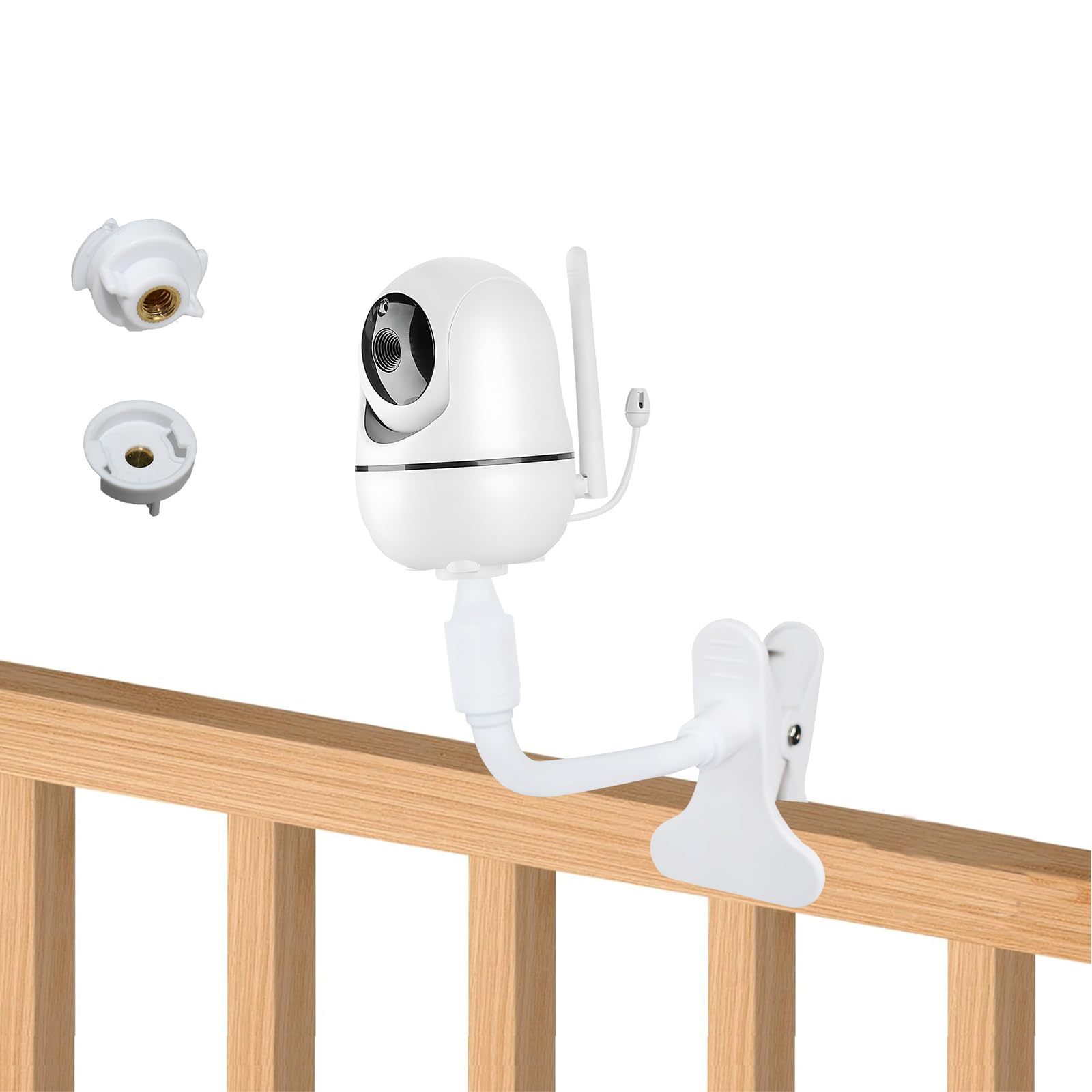 Flexible Baby Monitor Mount Compatible with HelloBaby HB6550/HB65/HB6558/HB66/HB248,ANMEATE SM935E/SM650,Baby Camera Mount,Baby Monitor Clip Mount Without Tools or Wall Damage