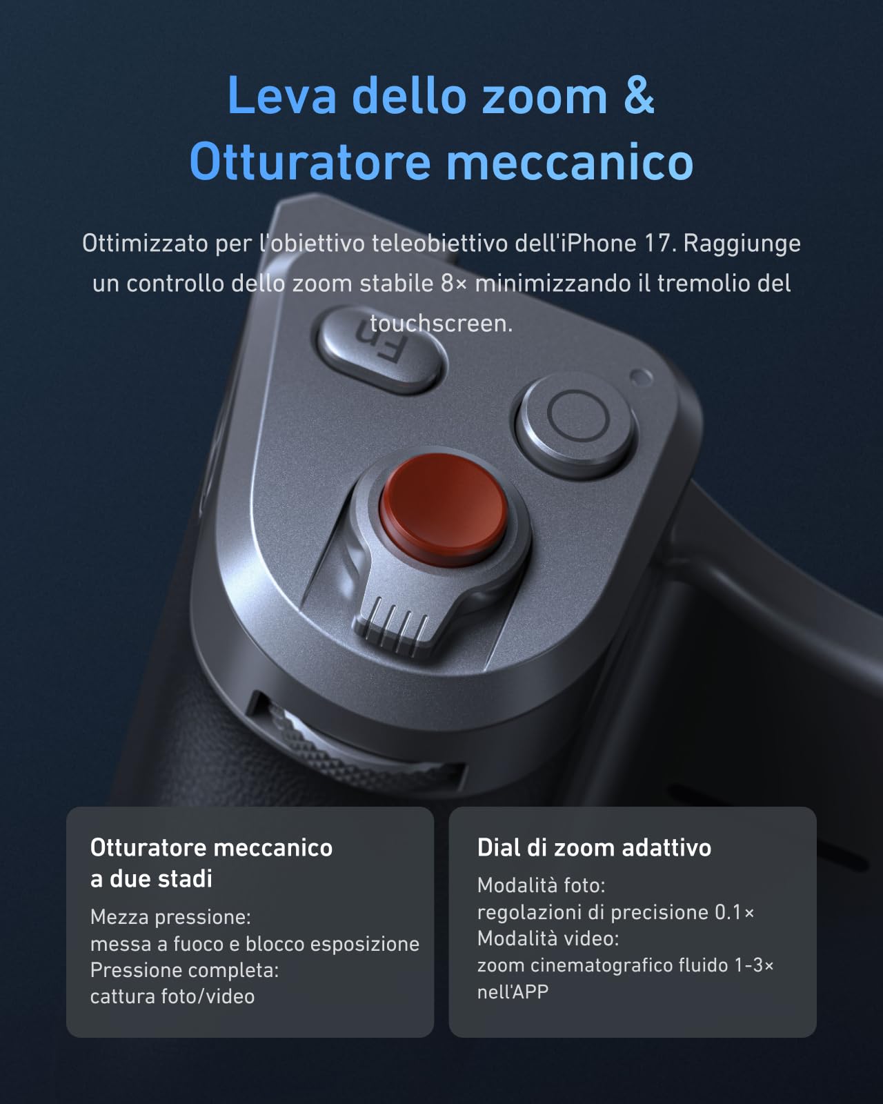 TELESIN Master Grip Kit, Magnetica Impugnatura per MagSafe/iPhone/Android, Integrata 3200 mAh Batteria, Ricarica Wireless, DSLR Stile Impugnatura per Foto/Video, Kit con Custodia per iPhone 17 Pro Max
