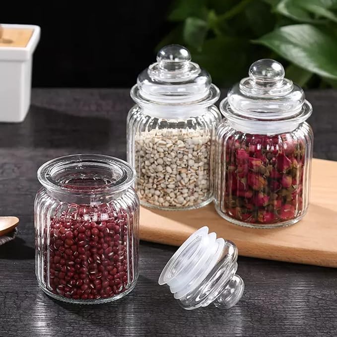 Buy Airtight Glass Storage Container Jar Set - Classic Imperial Design ...