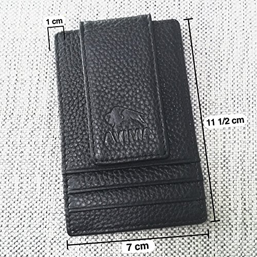 AVIMA Money Clip, Slim Front Pocket Wallet, Leather RFID Blocking Strong Magnet4