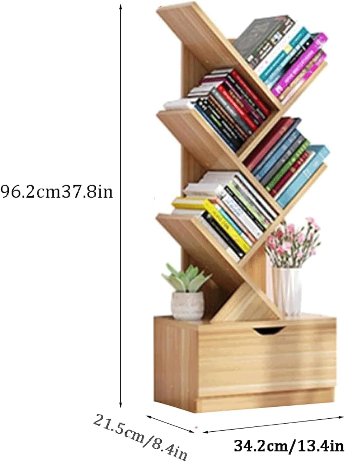Amazon.co.jp: 本棚 本箱 カラーボックス 6 層ツリー本棚引き出し本棚