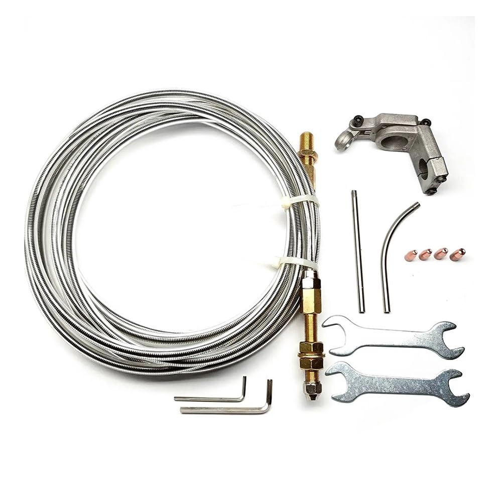 Accesorios para cortadoras de plasma Alimentador automático de alambre for tubos soldadura aluminio TIG 3/5 m con revestimiento acero PU, compatible WF-007 WF007(OPT1 Steel Wire,5 Meters)