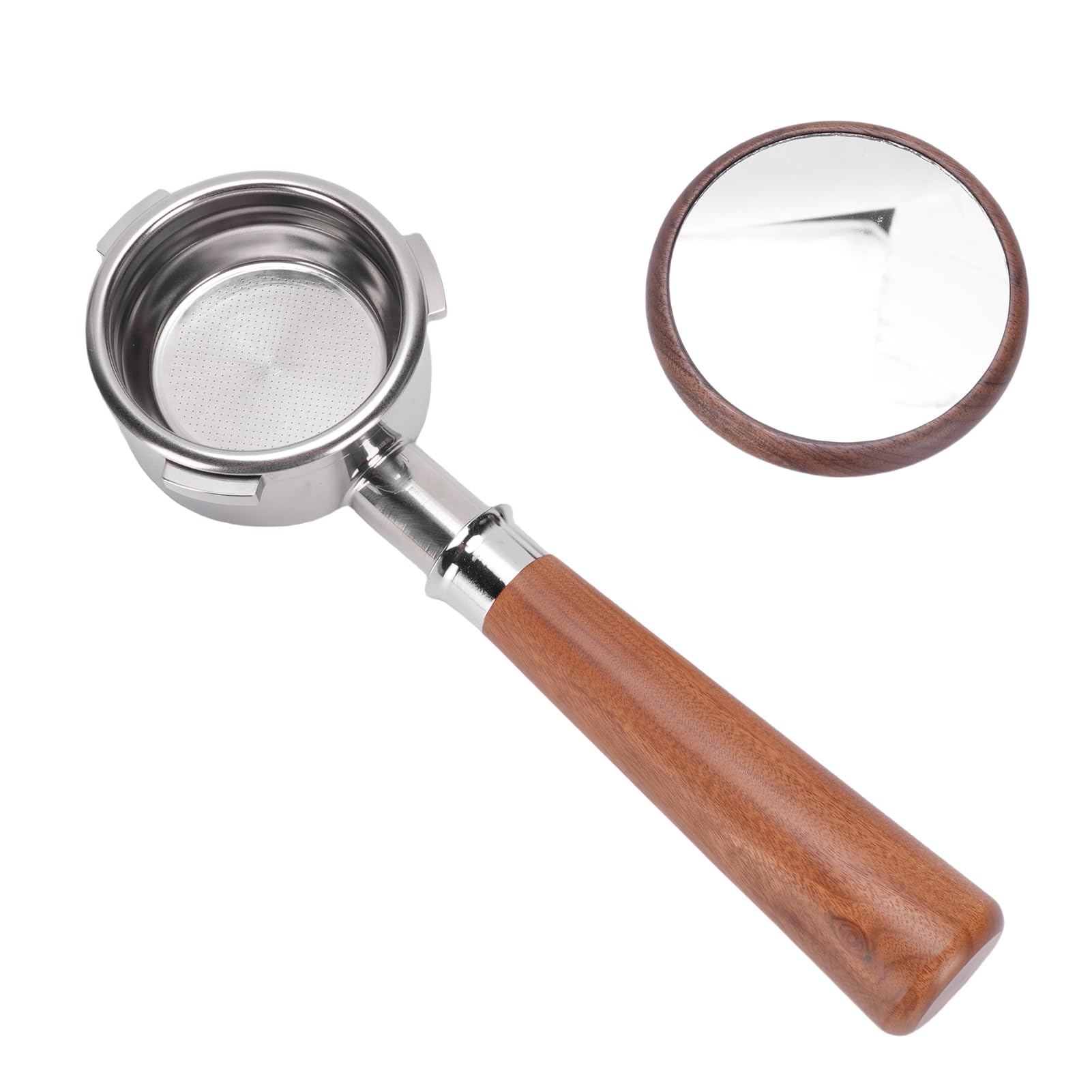 Kaffee-Siebträger, 58 Mm, Universell, ohne, mit Doppeltassen-Filterkorb für Kaffeeliebhaber und Baristas, Stilvolles Design