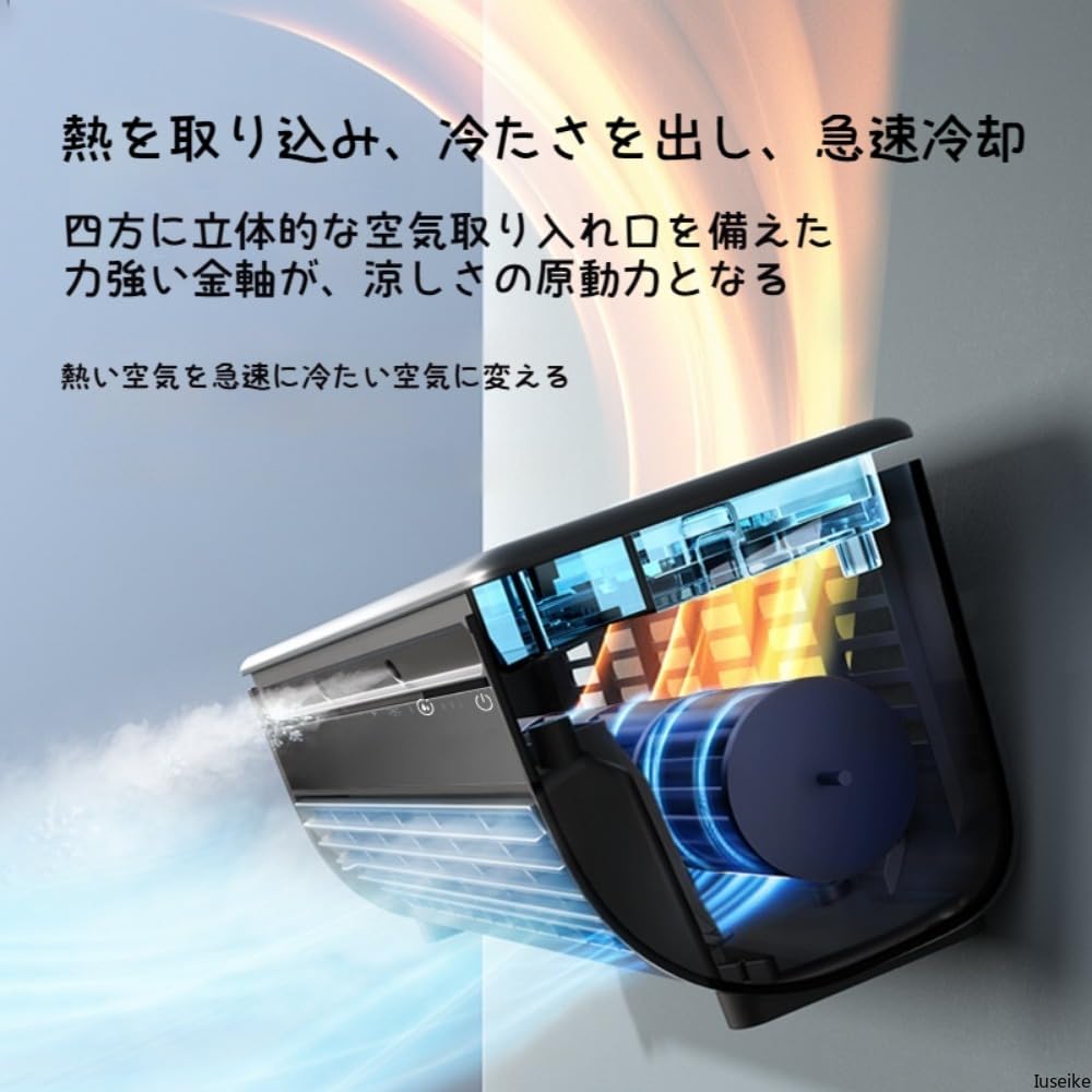 Amazon | Iuseike モバイルエアコン 工事不要 3段階風速調整 壁掛け式