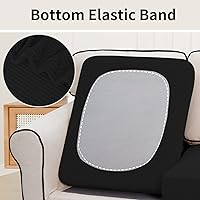 Vista 321 de Easy-Going Fundas Elásticas de 3 Piezas para Cojines de Sofá para Sofá Seccional Izquierdo/Derecho en Forma de L Chaise Lounge Funda de Asiento