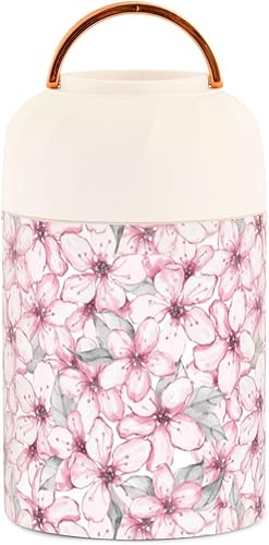 Miniatura 2 de Watercolor Cherry Blossom Food Jar with Spoon Stainless Steel Vacuum Insulated Food Container 17 oz Thermos for Hot Food