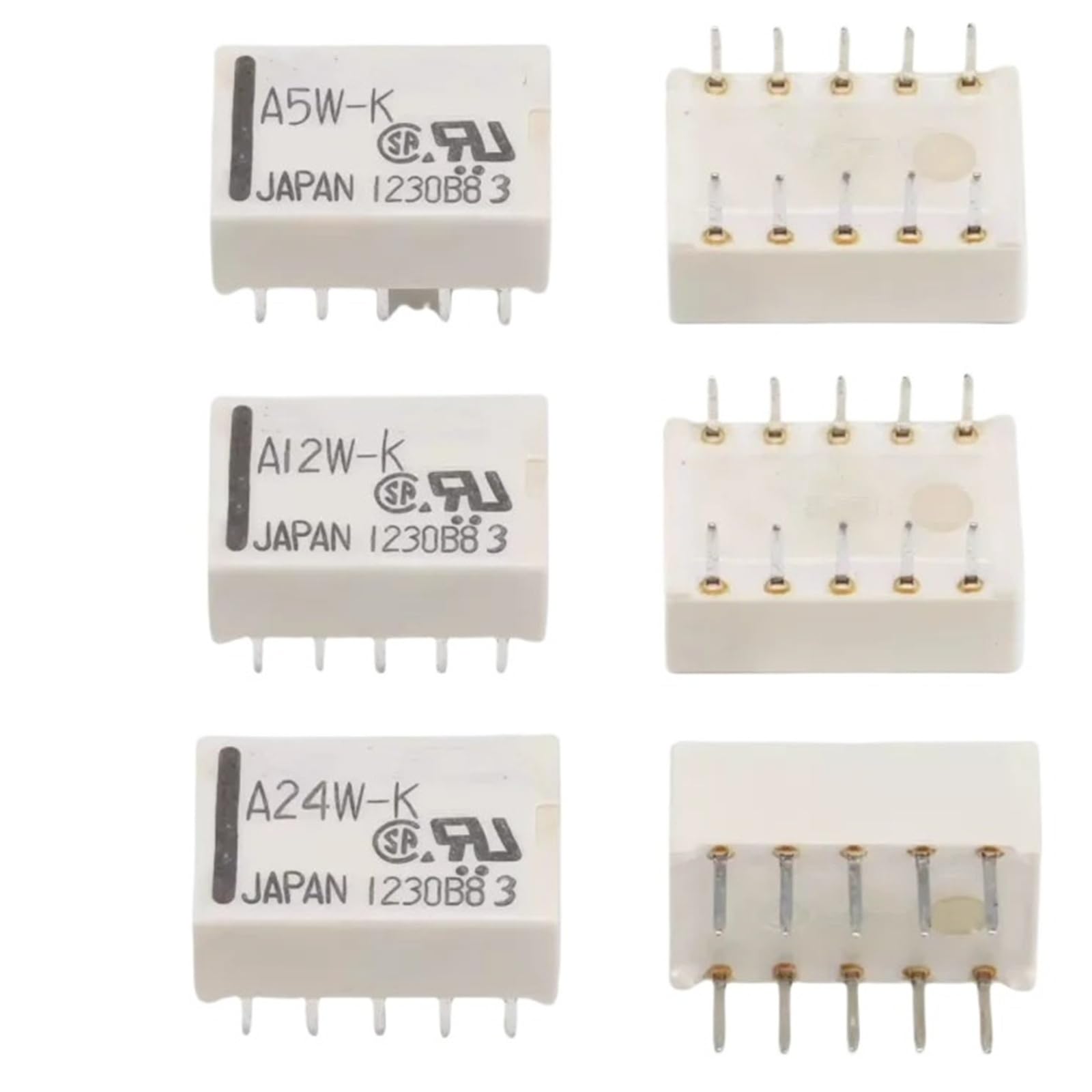 Relais A12W-K anti-parasite 12V CC pour stabiliser un signal audio 5pcs