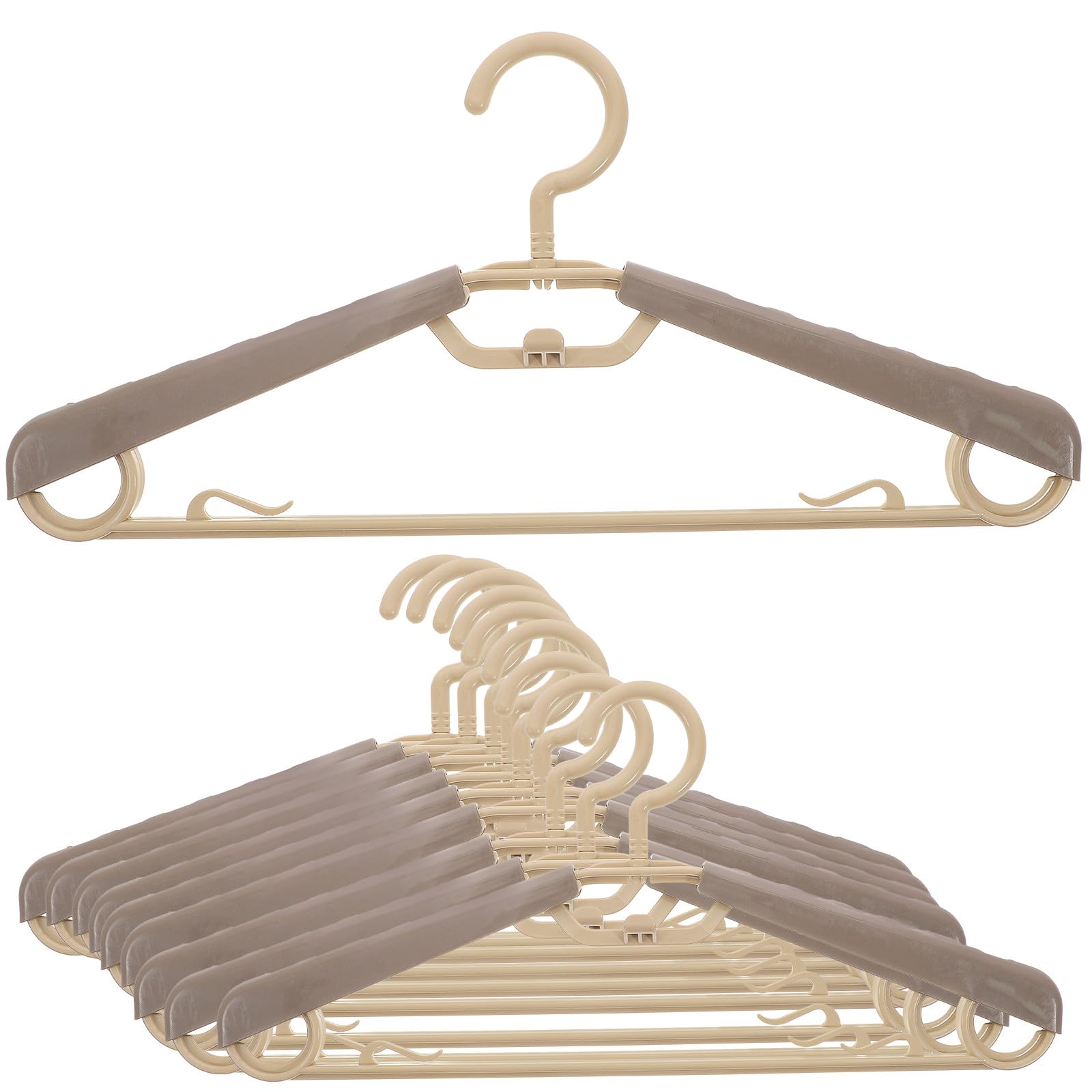 Didiseaon Perchas Ajustables Pack para Pantalones y Suéteres y Diseño Antideslizante de 10 Estructura Resistente Adecuado para Organizar Armarios