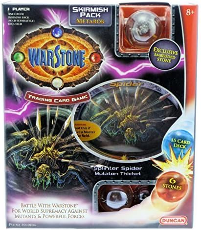 Warstone Trading Card Game Metarok Collectible Skirmish Pack - 15 Card Deck & 6 Stones