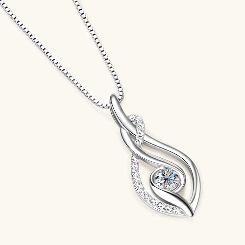 Miniatura 7 de Collar con colgante de infinito de moissanita para mujer, chapado en oro de 18 quilates, plata de ley 925, collar de amor delicado de cumpleaños,
