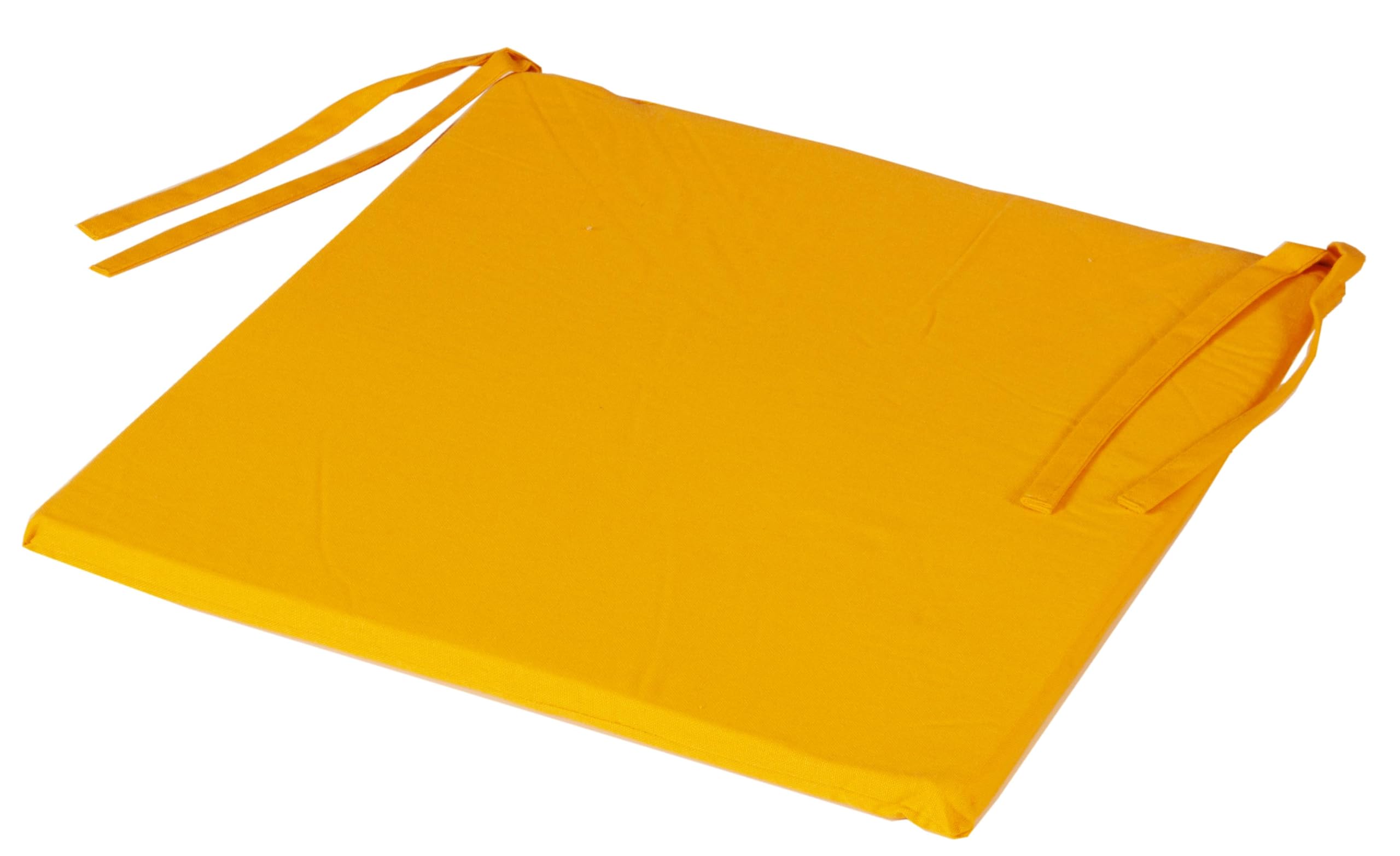 Atout Ciel Set Di 6 Cuscini Quadrati Bicolori – 40x40 Cm, Spessore 5 Cm, Blu Anatra E Senape, Imbottitura Generosa, Per Sedie E Divani