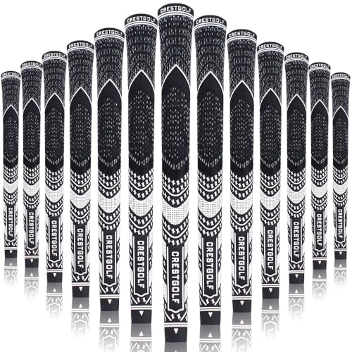 Kofull Standard- oder Mittelgroße Golfgriffe, Carbon-Garn, Kordel, Golfschläger, 13 Stück, grün-Standard