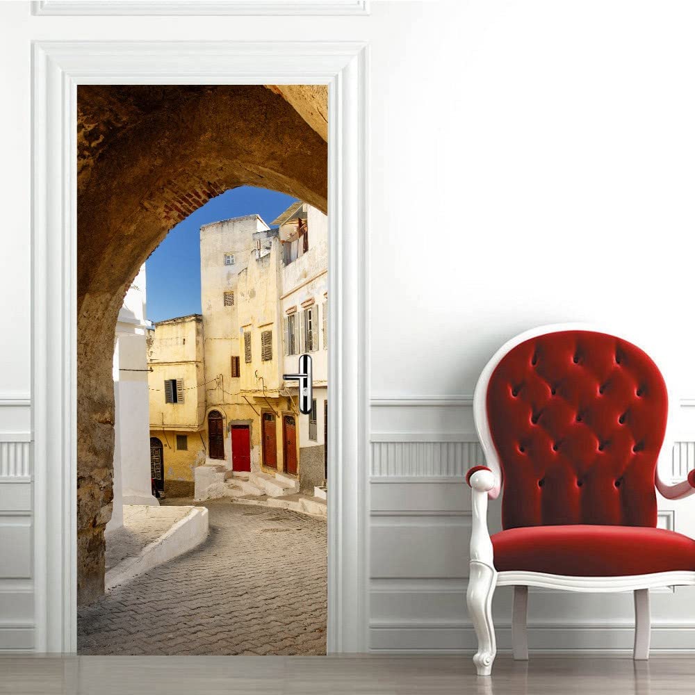 Adesivi Decorativi 3D Per Porte Intern 90x215 Cm - Motivo Moderno, Impermeabile