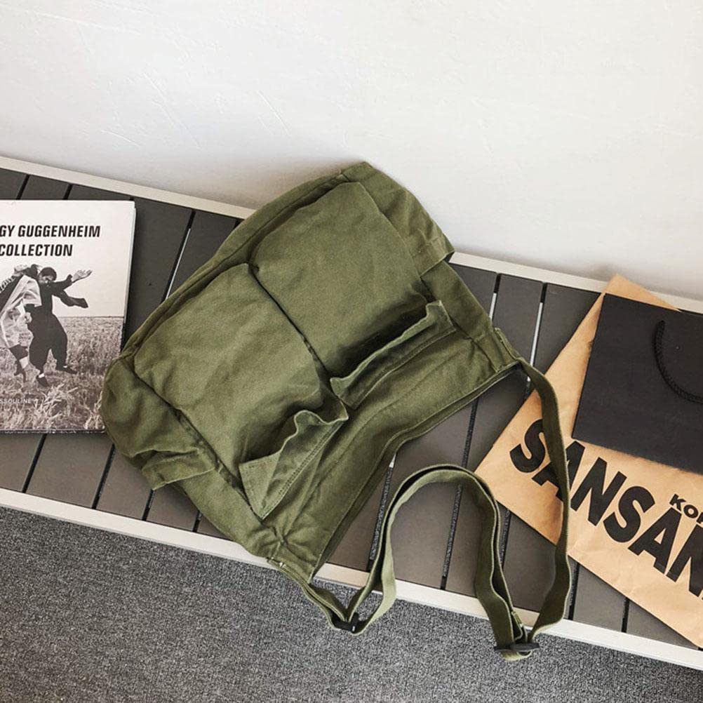 Płócienna Torba Kurierska, Płócienna Torba na ramię z Wieloma Kieszeniami, Duża Torba na ramię Hobo dla Kobiet i Mężczyzn, Codzienna Torba na ramię dla Kobiet i Mężczyzn