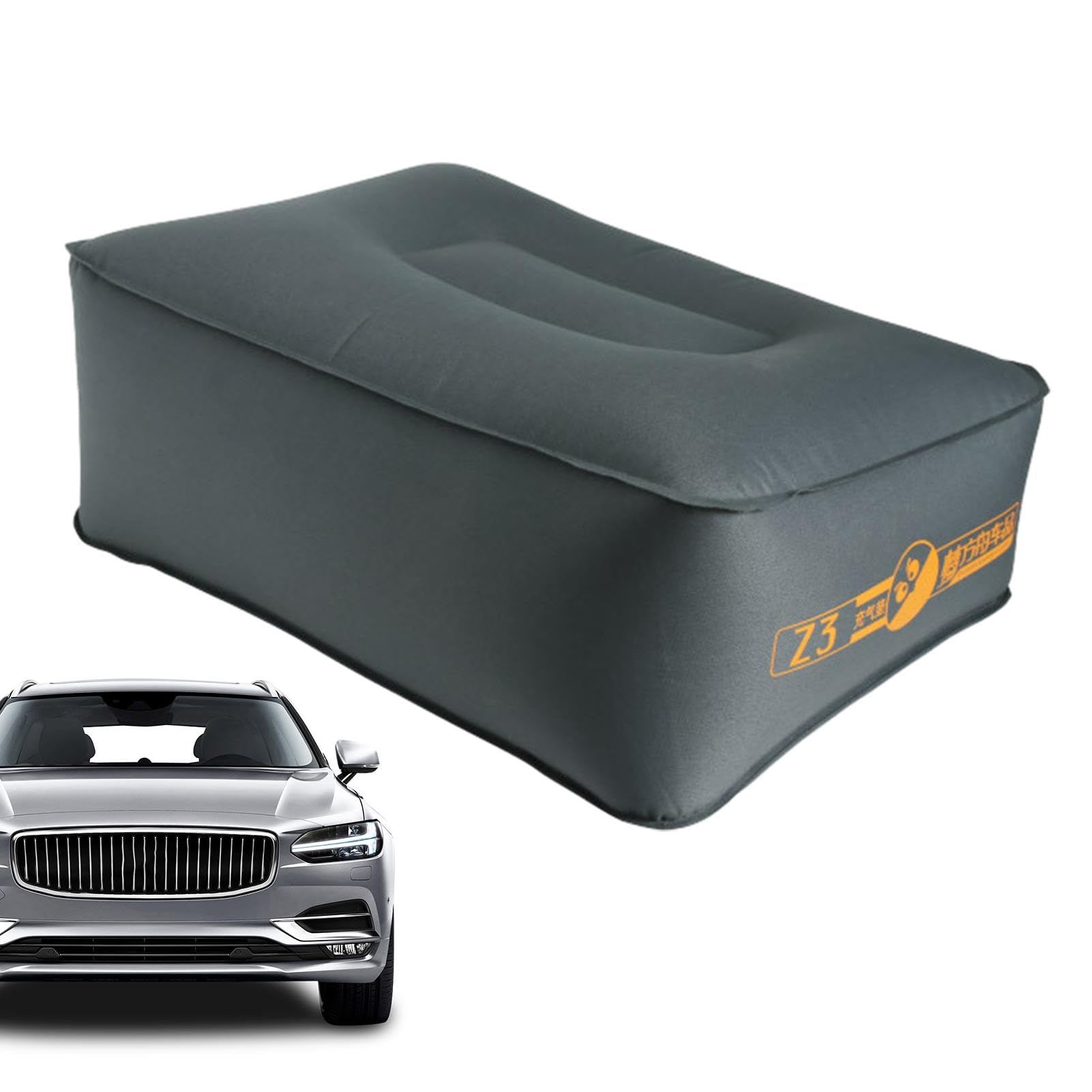 Coussin Gonflable Pour Voiture – Matelas PVC Avec Pente Avant, Gris, Universel, Installation Rapide