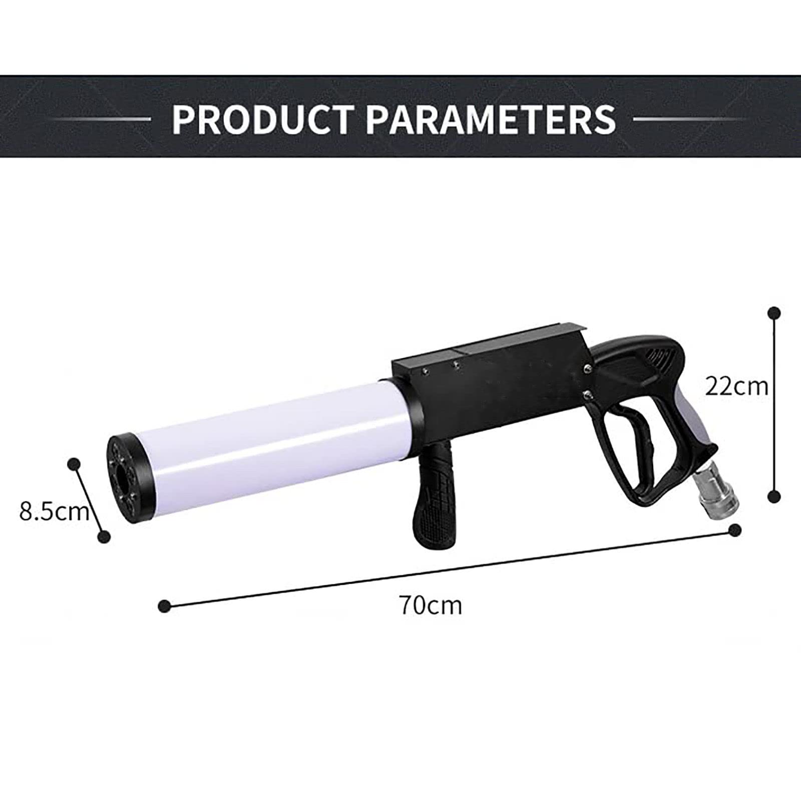 Janefer care CO2 Fog Machine Handheld LED CO2 Cannon Gun RGB Jet Machine Club Bar DJ Effets Fogger Fumée Pistolet Rouge Vert Bleu 3 Couleurs