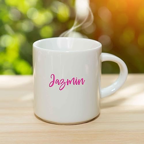 Miniatura 3 de Jazmin  Taza de café o té de 15 onzas, cerámica blanca, regalo especial único o idea de regalo para niña, hija, hermana, madre
