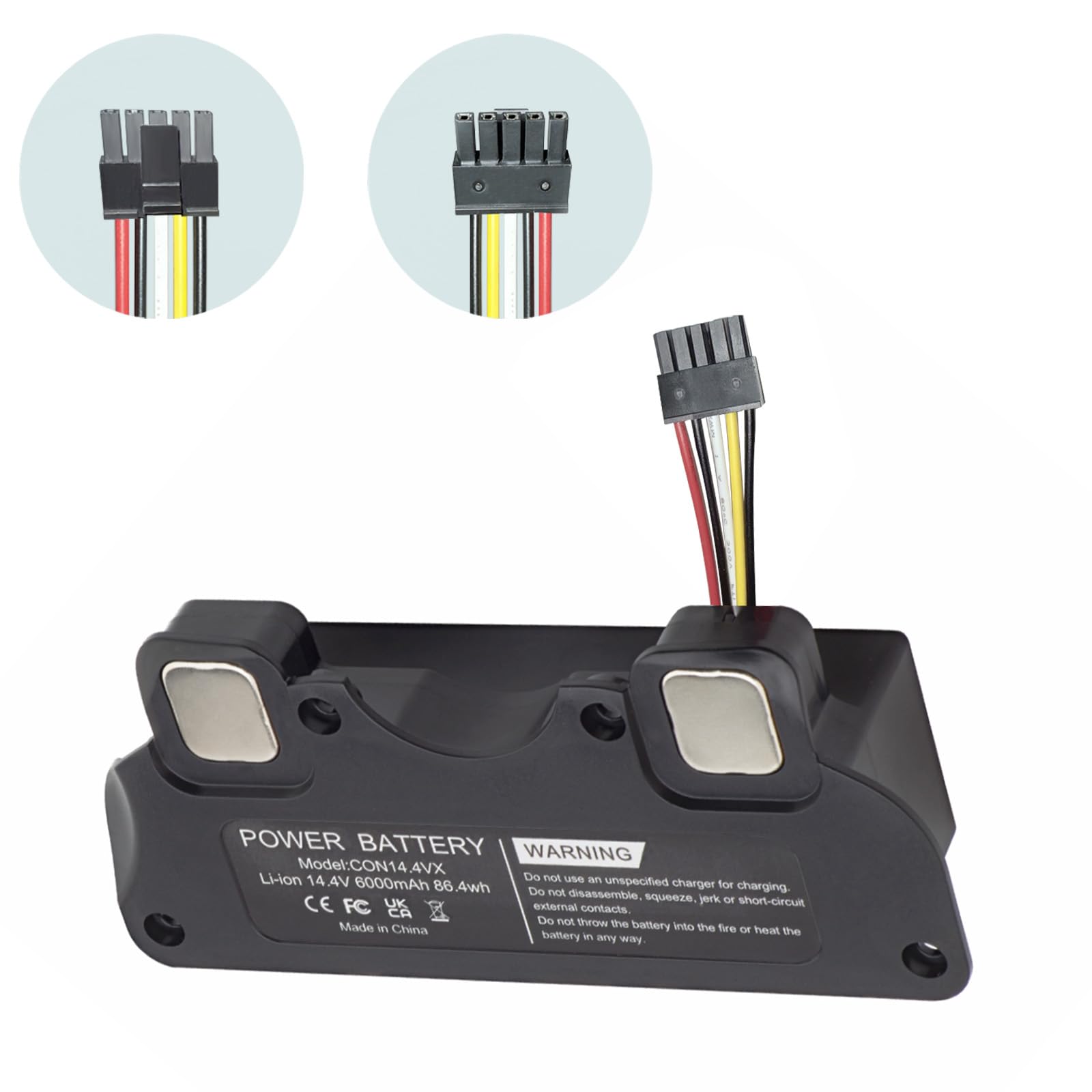14.4V Li-Ion 6000mAh baterías de aspiradoras batería para Conga 4090 4490 4590 4690-Batería de reemplazo Completa con Carcasa