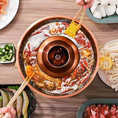 Olla Hotpot Chino Charcoal Shabu Shabu de Acero y Cobre miniatura 7