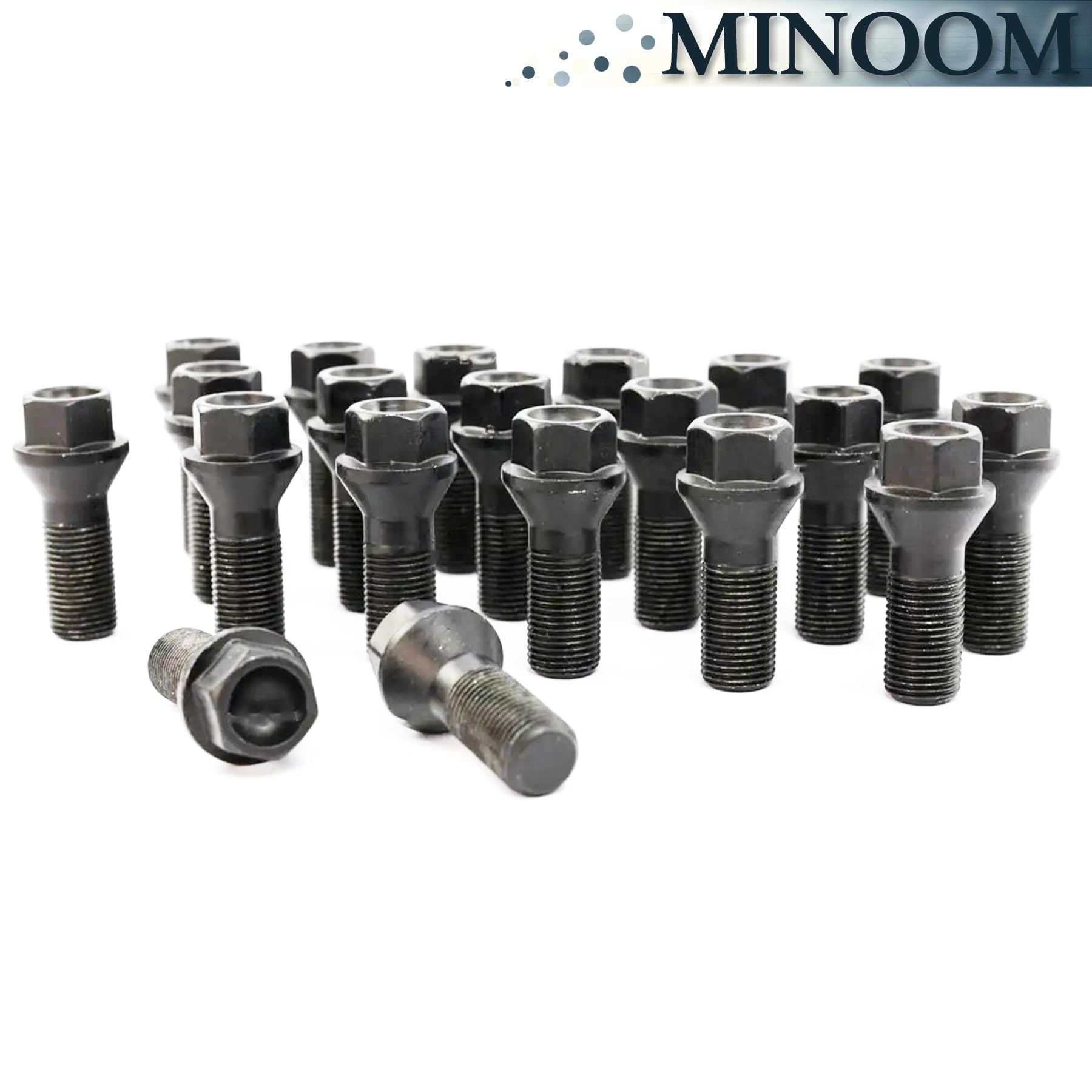 MINOOM 36136781151 14 X1.25mm Wheel Lug Bolts fits Replacement for BMW F30 F35 F10 F25 X3 E7 Part No.#A36136781151 (Set of 20)