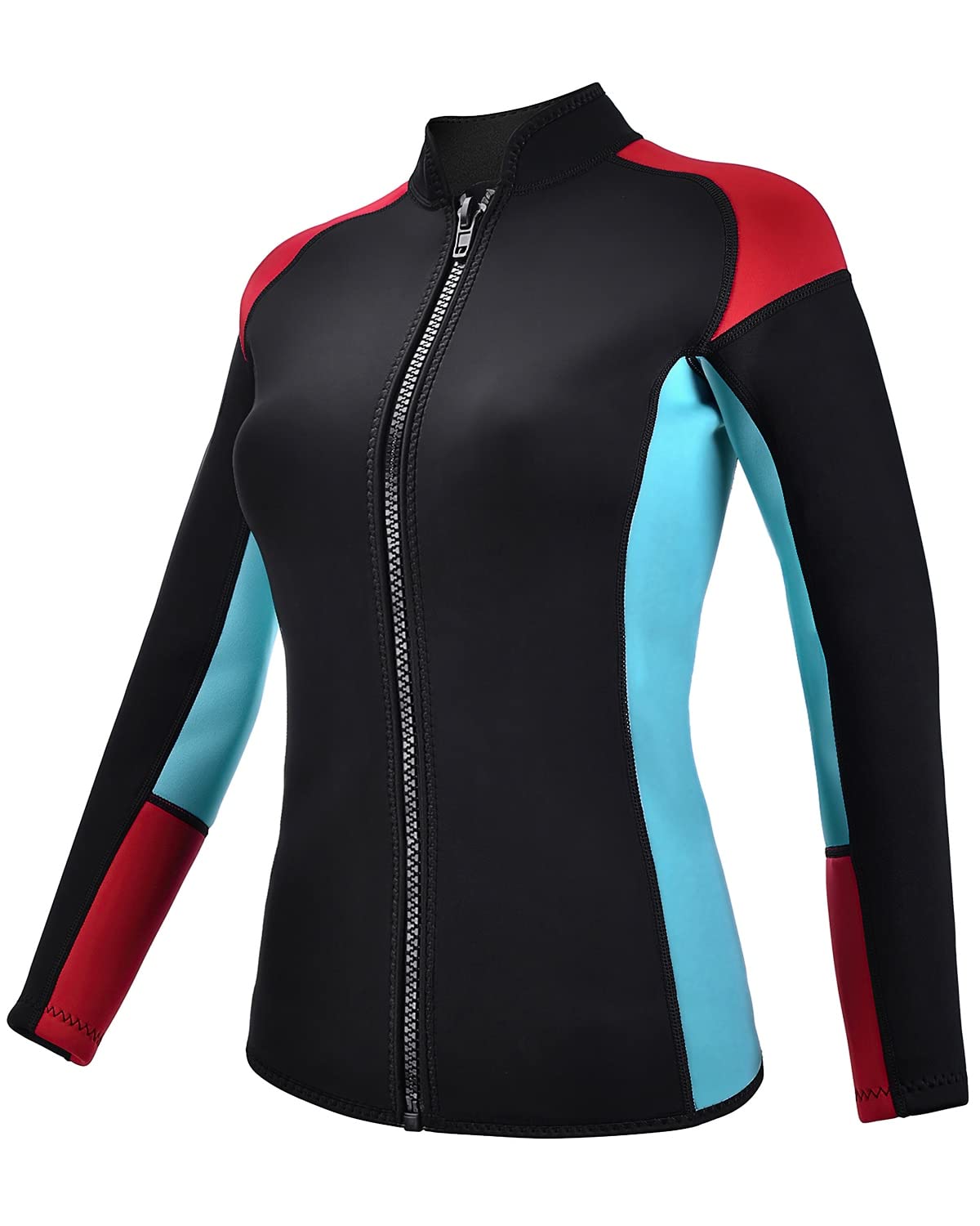 Wetsuits Top Jacket Women Men 2mm Neoprene Long Sleeve Shirt 3mm Front Zipper Vest Wet Suit Keep Warm for Adult Youth Kids Diving Surf Swim Water Sports