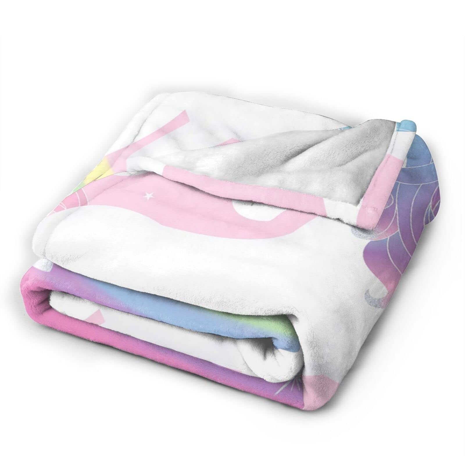 Weiche Regenbogen-Einhorn-Decke – Flauschige Wurfdecke Für Couch, Bett & Reise
