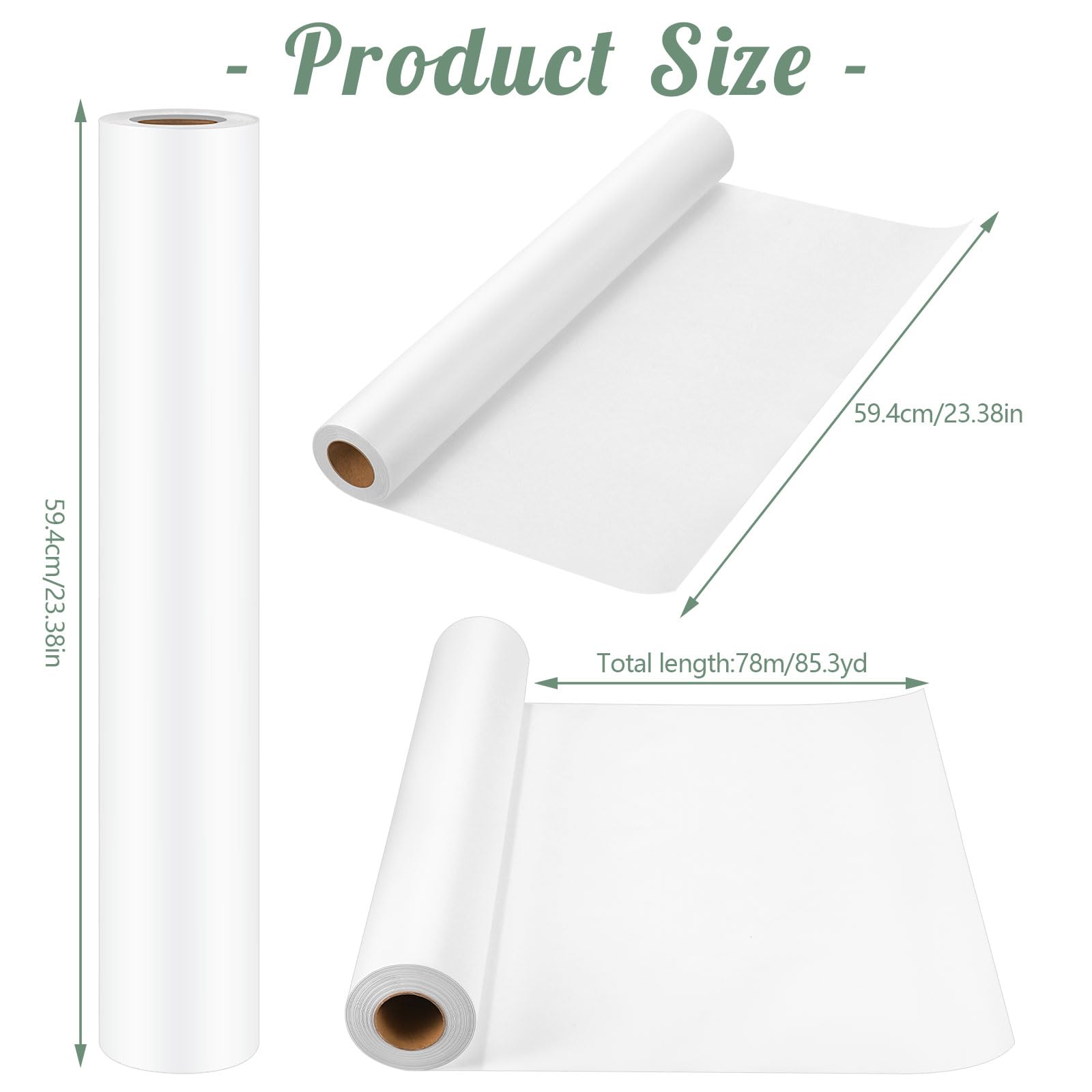 Tracing Paper Roll 59cm x 78m - White Translucent Trace Paper for Drawing Sketching, Sewing Pattern and Crafts - Image 2