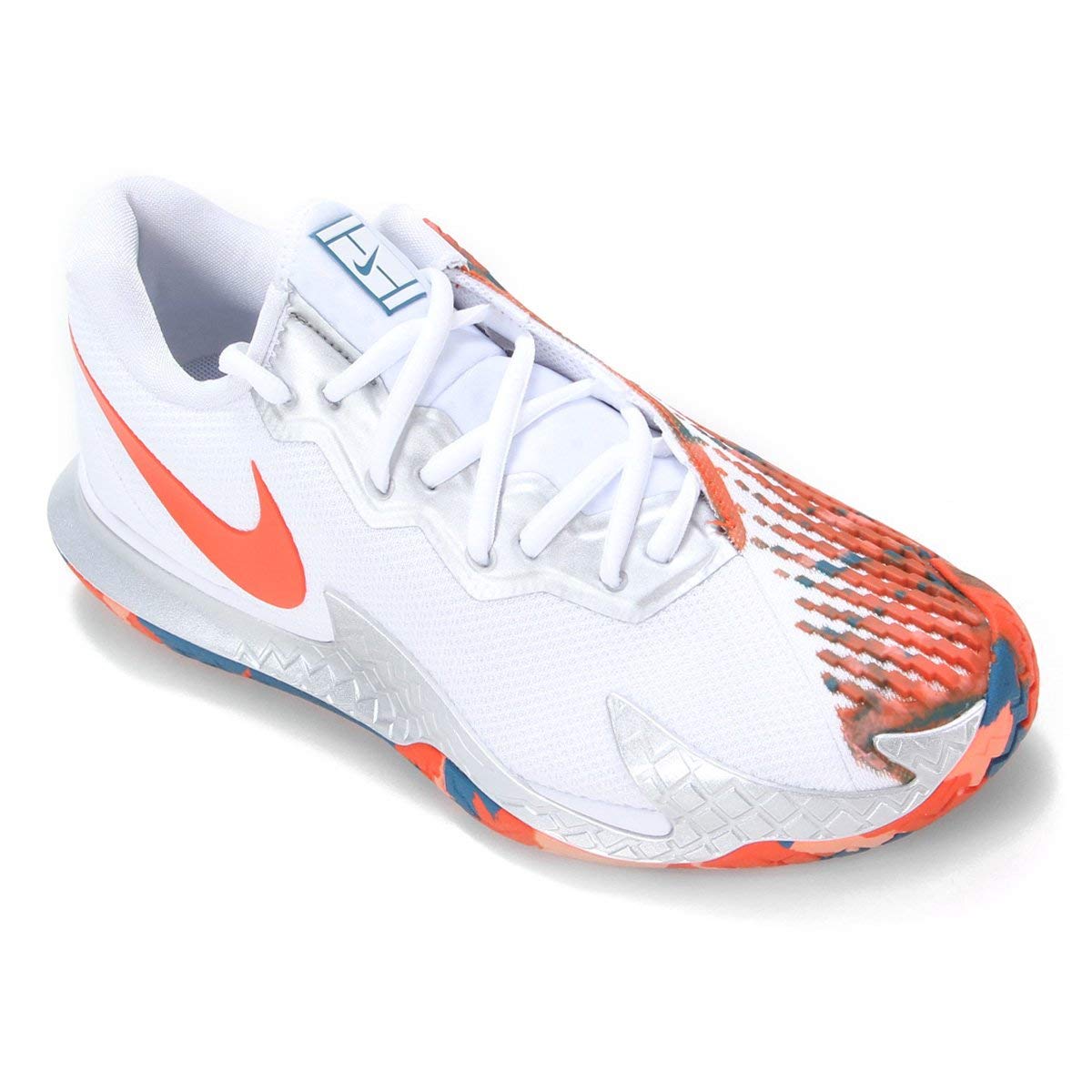 Tênis Nike Air Zoom Vapor Cage 4 HC Branco e Laranja - Masculino