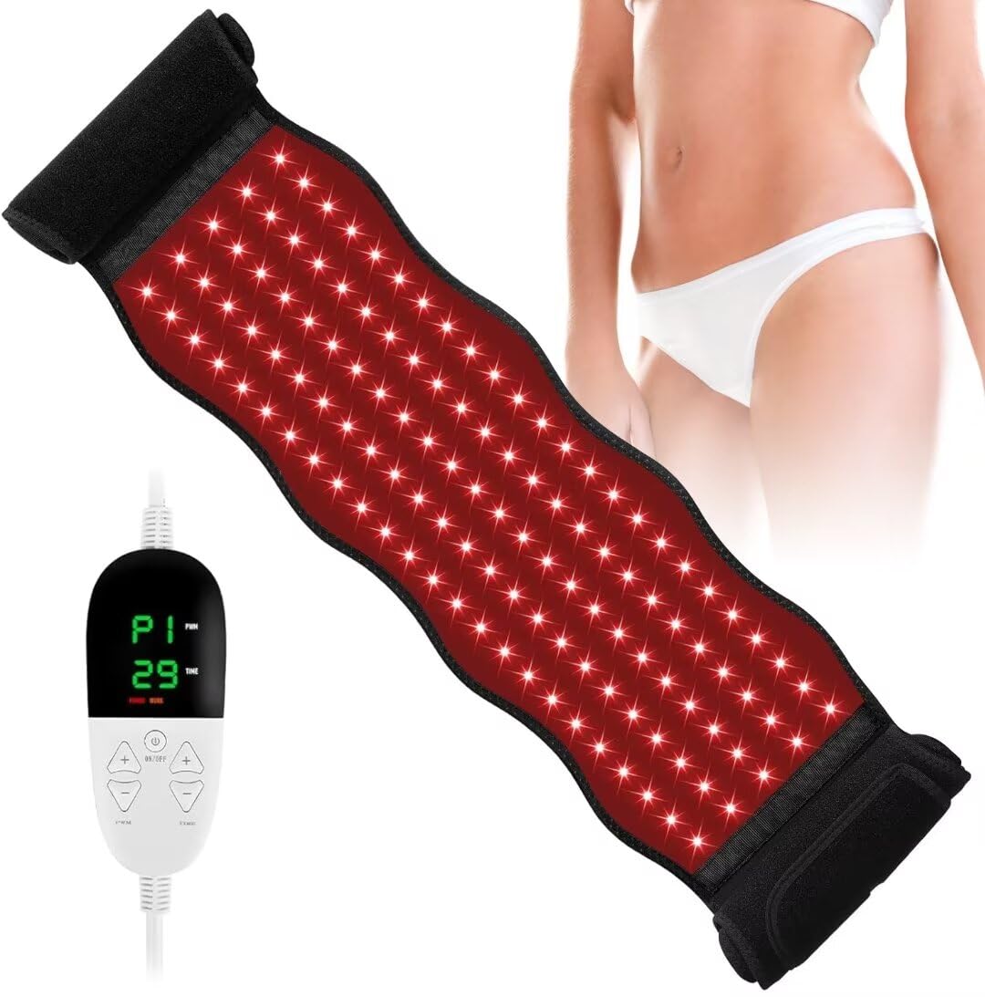 Red Light Therapy Belt, 2 in 1 LED Red & Infrared Light Therapy Flexible Wearable Pad for Body Back Shoulder Arm Knee Deep Tissue Muscle Pain Relief
