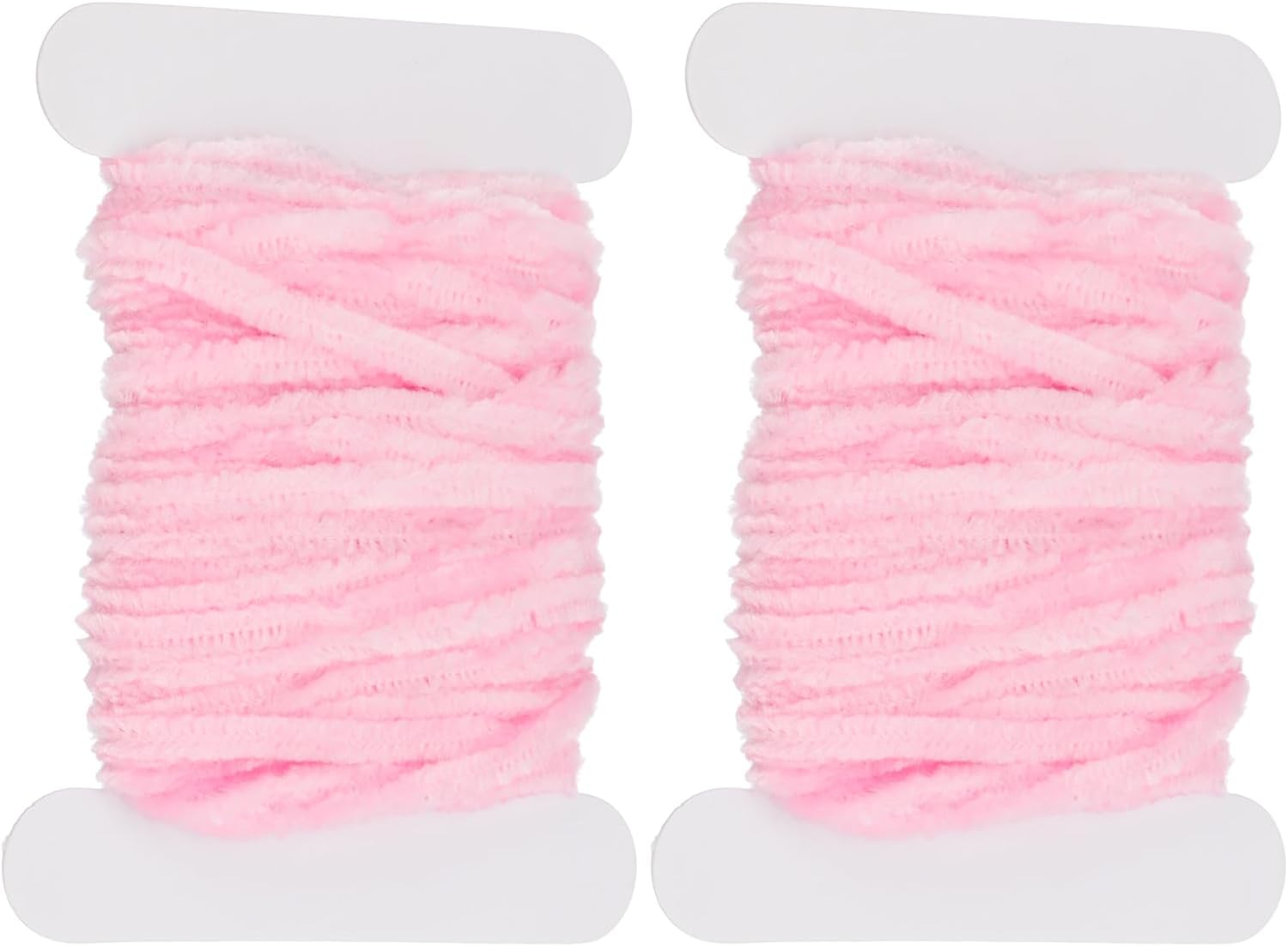 PATIKIL Chenille Fly Tying Total 10 M, 2 Pack Rayon Chenille Fly Tying Materials Line Fly Thread Supplies for Making Fishing Hook Jig Making Fly Patterns Fly Fishing, Pink